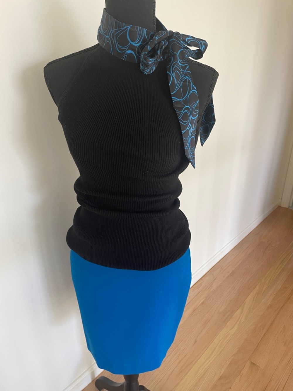 INC International Concepts Bright Blue Pencil Skirt